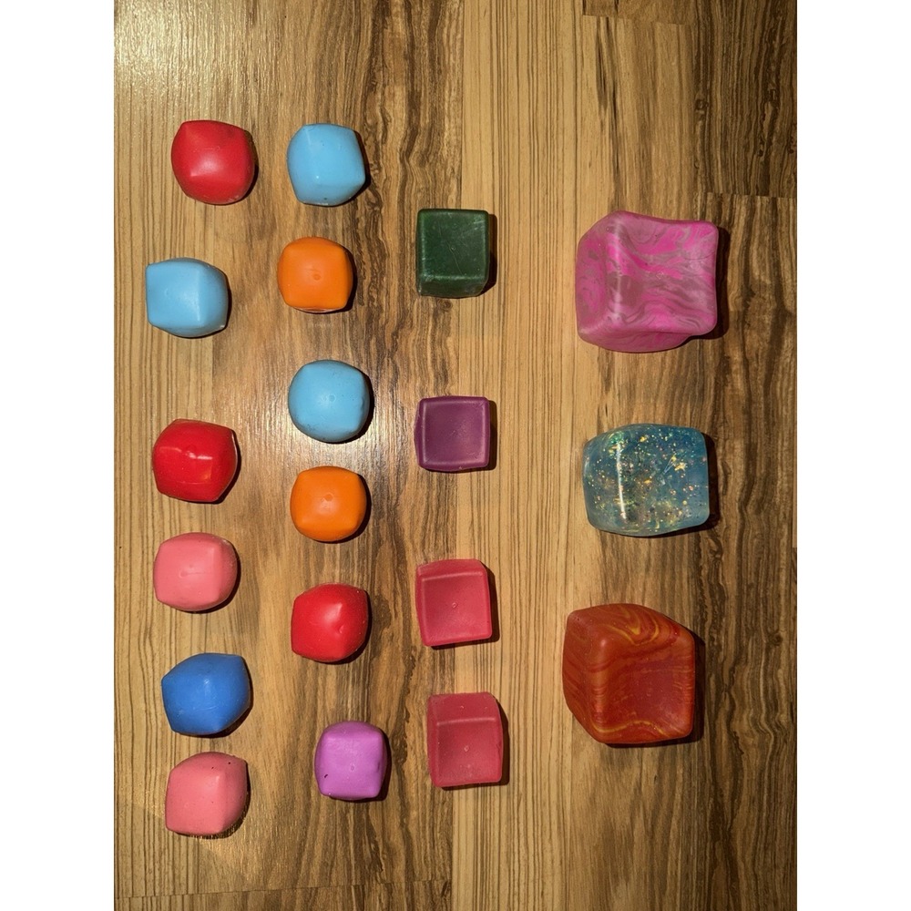 Squishy Toy Lot of 19 Cubes Squishies Stress Toy
